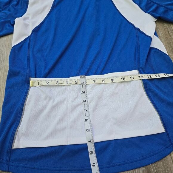 EMS Cycling bike Jersey Back Pockets Chest Zipper Reflective Accent Mens Med - Picture 9 of 10